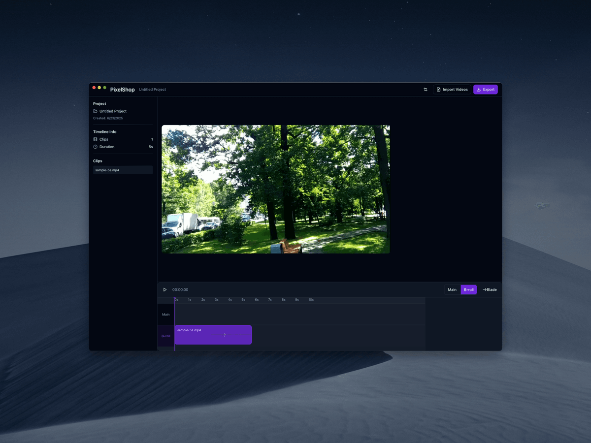PixelShop - Privacy-first video editing platform